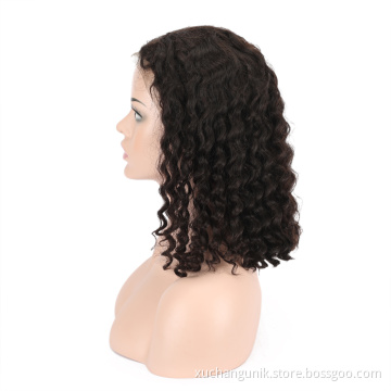 Uniky Density 150 Peruca Bob Human Hair Bob Cut Brazilian Human Hair Curly Bob Wig Human Hair Lace Front Wig